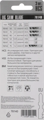 Набор пилок по дереву Matrix 78140 3пред. (лобзики)