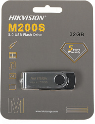 Флеш Диск Hikvision 32GB M200S Hiksemi HS-USB-M200S/32G/U3 USB3.0 серебристый/черный