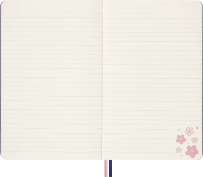 Блокнот Moleskine LIMITED EDITION SAKURA LESU08QP060BOX Large 130х210мм обложка текстиль 176стр. линейка твердая обложка подар.кор. синий 2025