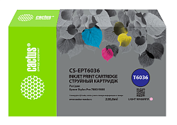 Картридж струйный Cactus CS-EPT6036 T6036 св.пурп.пигм. (220мл) для Epson Stylus PRO 7880/9880 с чипом