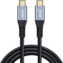 Кабель Premier PD100W/USB 3.1Gen2/4K PCG5916-1.0 USB Type-C (m)-USB Type-C (m) 1м черный