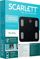 Весы напольные электронные Scarlett SC-BS33ED46 макс.150кг черный