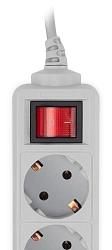 Сетевой фильтр PC Pet AP01006-3-G 3м (5 розеток) серый (пакет ПЭ)