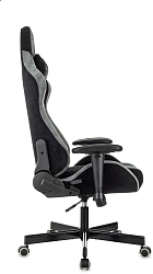 Кресло игровое Knight Regal Fabric черный/серый искусственная замша с подголов. крестов. металл