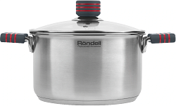 Кастрюля Rondell Stripes RDS-1280 3.4л. d=20см (с крышкой) стальной