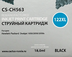 Картридж струйный Cactus CS-CH563 №122XL черный (18мл) для HP DJ 1050/2050/2050s с чипом