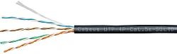 Кабель информационный Cabeus UTP-4P-Cat.5e-SOLID-OUT-LSZH-UV UTP-4P-CAT.5E-SOLID-OUT-LSZH-U кат.5E U/UTP LSZH универсальный 305м черный