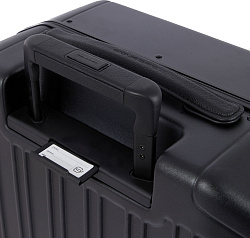 Чемодан Piquadro PQ-LM (BV4425PQLM/NO) 40x55x20см 37л. 3.46кг. поликарбонат/натур.кожа черный матов.