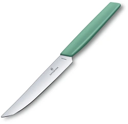 Нож кухонный Victorinox Swiss Modern (6.9006.1241) стальной столовый для стейка лезв.120мм прямая заточка мятный