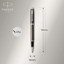Ручка роллер Parker IM Core T321 (1931664) Dark Espresso CT F черн. черн. подар.кор.