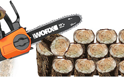 Цепная пила Worx WG322E аккум. дл.шины:10" (25cm) 1аккум. 2Ач ЗУ