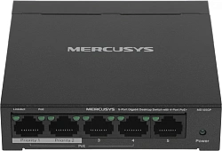 Коммутатор Mercusys MS105GP (L2) 5x1Гбит/с 4PoE+ 65W неуправляемый