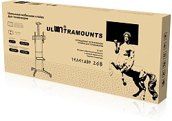Подставка для телевизора Ultramounts UM268 черный 37"-75" макс.50кг напольный мобильный