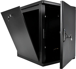 Шкаф коммутационный ЦМО (ШРН-М-12.500.1-9005) настенный 12U 600x456мм пер.дв.металл 130кг черный 456мм 20.9кг 180град. 610мм IP20 сталь