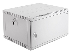 Шкаф коммутационный ЦМО ШРН-Эконом (ШРН-Э-6.500.1) настенный 6U 600x520мм пер.дв.металл 75кг серый 470мм 14.5кг 180град. 345мм