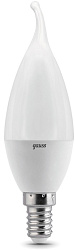 Лампа светодиодная Gauss 6.5Вт цок.:E14 свеча 220B св.свеч.бел.теп. (упак.:10шт) (104101107)