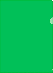 Папка-уголок Бюрократ -EE310/1GREEN A4 пластик 0.15мм зеленый