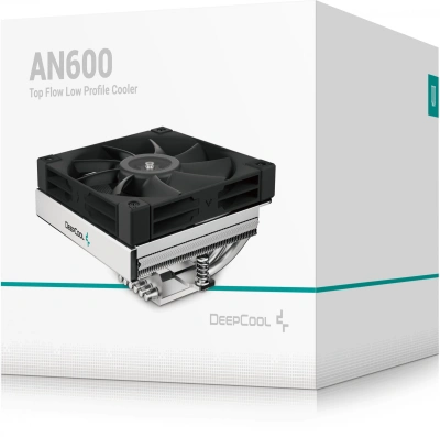 Устройство охлаждения(кулер) Deepcool AN600 Soc-AM5/AM4/1200/1700/1851 серебристый/черный 4-pin 18-24.4dB Al 180W 628gr Ret (R-AN600-BKNNMN-G)