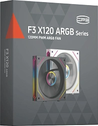 Вентилятор для корпуса PcCooler F3 X120R WH Reverse ARGB 120х120x25 белый 4-pin 28.4дБ (F3X12R-BKAC112-GL) Ret