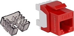 Модуль Lanmaster LAN-OK45U6/180N-RD KeystoneRJ45 кат.6 крас.