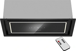 Вытяжка встраиваемая Weissgauff Quadra 600 Touch черный/стекло управление: сенсорное (1 мотор)