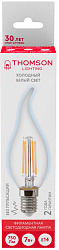 Лампа филам. Thomson Filament TH-B2336 7Вт цок.:E14 свеча 220B св.свеч.бел.хол. Tail Candle (упак.:1шт)