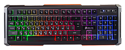 Клавиатура Оклик 710G BLACK DEATH черный/оранжевый USB Multimedia for gamer LED (476393)