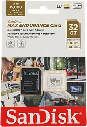 Флеш карта microSDXC 32GB Sandisk SDSQQVR-032G-GN6IA Max Endurance + adapter