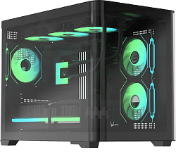 Корпус Formula Crystal U2M Floe черный без БП mATX 1xUSB3.0 1xUSB3.1 audio bott PSU