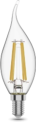 Лампа филам. Gauss Filament 11Вт цок.:E14 свеча 220B св.свеч.бел.теп. CF35 (упак.:10шт) (104801111)