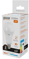 Лампа светодиодная Gauss Elementary A67 30Вт цок.:E27 груша 220B св.свеч.бел.теп. А67 (упак.:10шт) (73219)