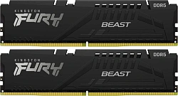 Память DDR5 2x32GB 5600MHz Kingston KF556C36BBE2K2-64 Fury Beast Black RTL Gaming PC5-44800 CL36 DIMM 288-pin 1.25В single rank с радиатором Ret