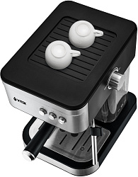 Кофеварка рожковая Vitek VT-8468 1000Вт черный/стальной