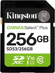 Флеш карта SDXC 256GB Kingston SDS3/256GB Canvas Select Plus V10 w/o adapter