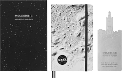 Блокнот Moleskine LIMITED EDITION NASA-INSPIRED SKBOXL7063S1 Large 130х210мм 176стр. линейка подар.кор. серебристый Moon