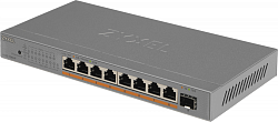 Коммутатор Zyxel XMG-108HP-EU0101F (L2) 8x2.5Гбит/с 1SFP+ 8PoE++ 100W неуправляемый