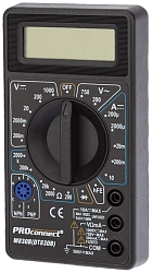 Мультиметр PROconnect M830B DT830B цифровой черный (13-3011)