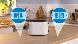 Тостер Bosch TAT2M121 950Вт белый