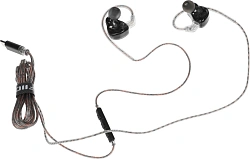 Гарнитура внутриканальные Fiio JD1 1.2м черный проводные крепление за ухом (80003799)