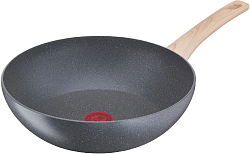 Сковорода ВОК (WOK) Tefal Natural Force G2661972 круглая 28см покрытие: Mineralia+ non-stick ручка несъемная (без крышки) серый (2100118262)