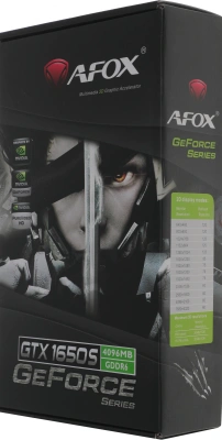 Видеокарта Afox PCI-E 3.0 AF1650S-4096D6H1-V2 NVIDIA GeForce GTX 1650SUPER 4Gb 128bit GDDR6 1485/12000 DVIx1 HDMIx1 DPx1 HDCP Ret
