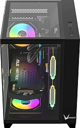 Корпус Formula Crystal Z9M черный без БП mATX 5x120mm 1xUSB3.0 audio bott PSU