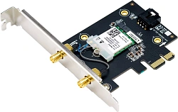 Сетевой адаптер Wi-Fi + Bluetooth Asus PCE-BE6500 BE6500 PCI Express (ант.внеш.съем) 2ант.