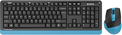 Клавиатура + мышь A4Tech Fstyler FG1035 клав:черный/синий мышь:черный/синий USB беспроводная Multimedia (FG1035 NAVY BLUE)