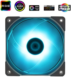 Вентилятор для корпуса Thermalright TL-C12015L-RGB RGB 120х120x15 черный 4-pin 24.1дБ Ret