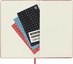 Еженедельник Moleskine ACADEMIC WKNT Large 130х210мм датир.18мес 208стр. красный