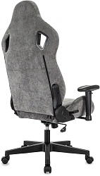 Кресло игровое Zombie Ghost Fabric серый Light-19 с подголов. крестов. пластик
