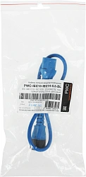Шнур питания Hyperline PWC-IEC13-IEC14-0.5-BL C13-С14 проводник.:3x0.75мм2 0.5м 250В 10А (упак.:1шт) синий