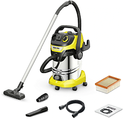 Строительный пылесос Karcher WD 6 P S V-30/8/35/T (YSY) 1300Вт (уборка: сухая/сбор воды) желтый