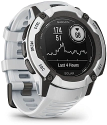 Смарт-часы Garmin Instinct 2X Solar 50мм 1" MIP корп.белый/черный рем.белый (010-02805-04)
